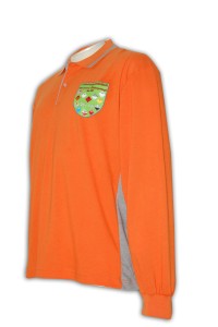 P143 polo衫訂製 polo衫香港製做 polo衫製造商    橙色